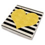 Hermia TBA426789100 Alfombrilla de cristal 10x10x1 cm de piedra natural (4 piezas)
